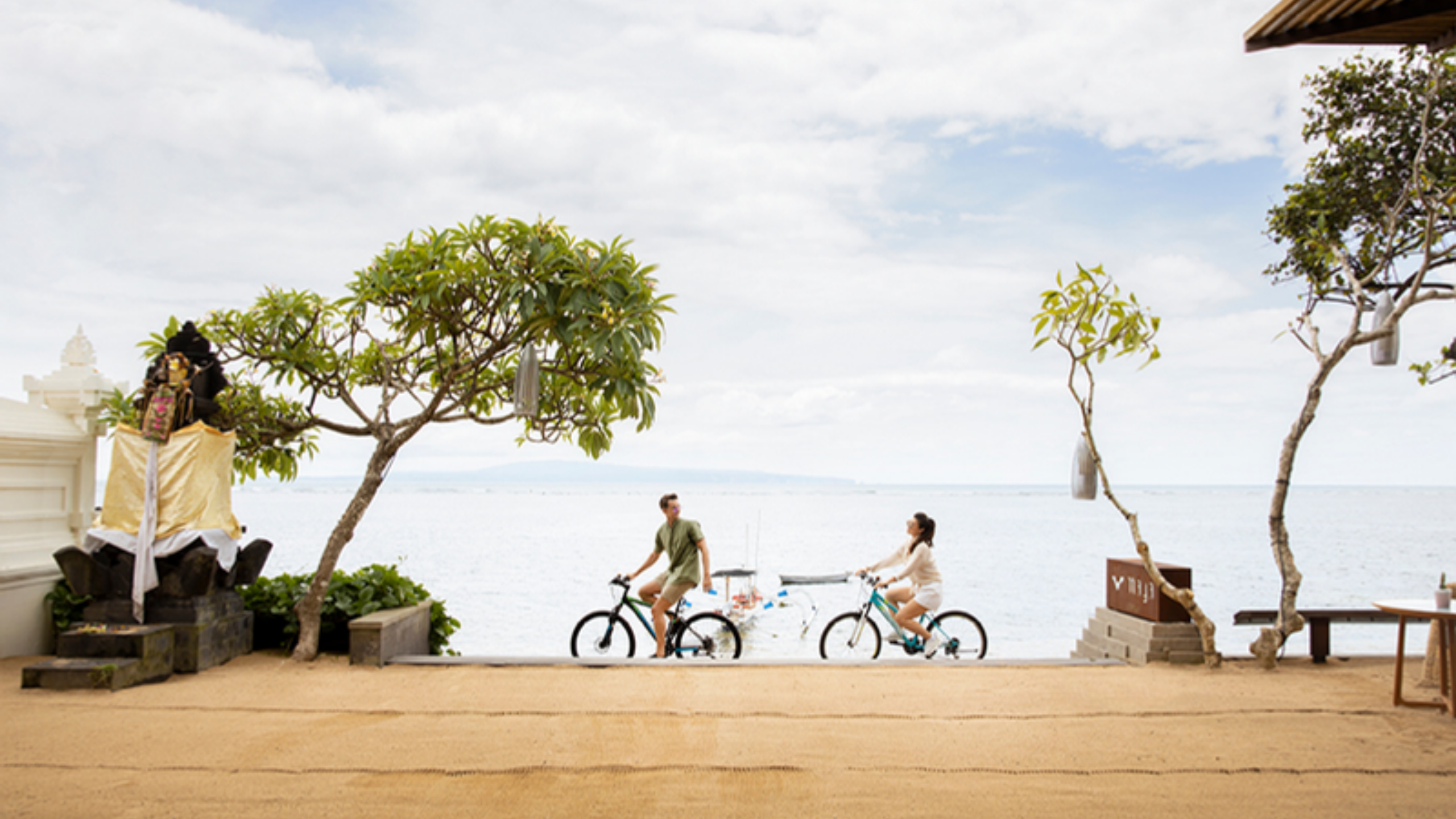 Cycling the Boardwalk at Sanur Beach